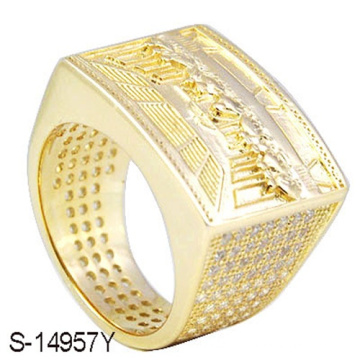 Nuevo anillo de diamante de la joyería de la manera de la plata esterlina 925 para los hombres